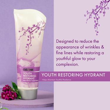 Ozone Youth Restoring Hydrant Cream (100 Ml) | Moisturiser For All Skin Types | For Signs Of Aging, Wrinkles & Fine Lines | Restores Skin's  Youthful Appearance|Gentle Sulphate-Free Hydrant